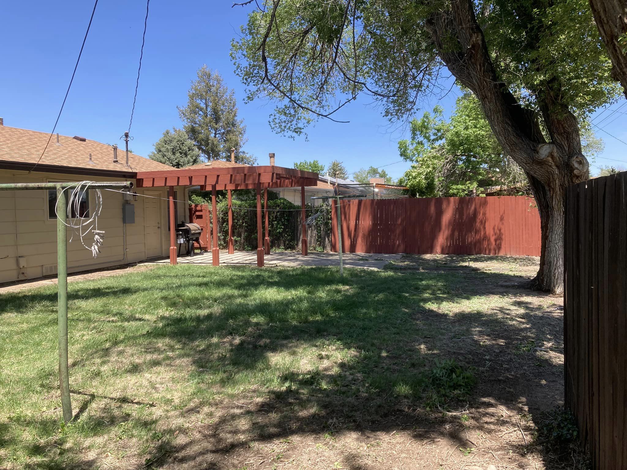Yard cleared after tree debris removal